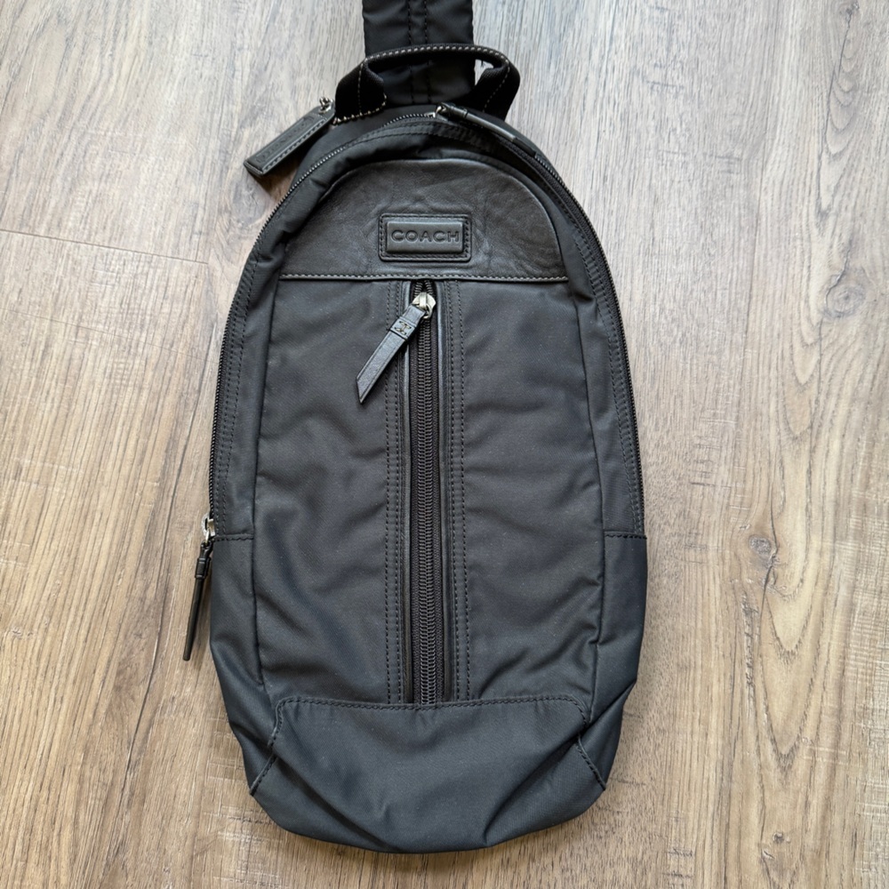 Coach Varick Nylon and Leather Sling Bag - Picture 2 of 9